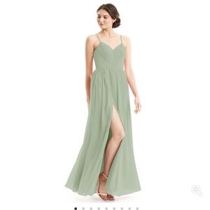 Azazie “Cora” Dress in Dusty Sage Green